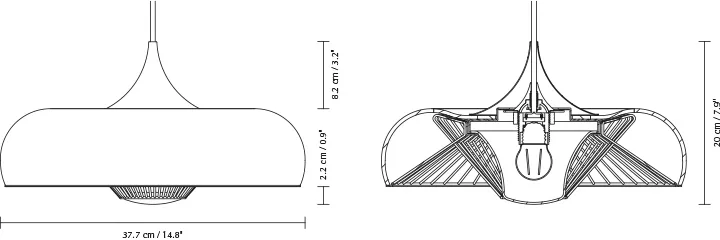 Chordis lampeskjerm, Brass Umage