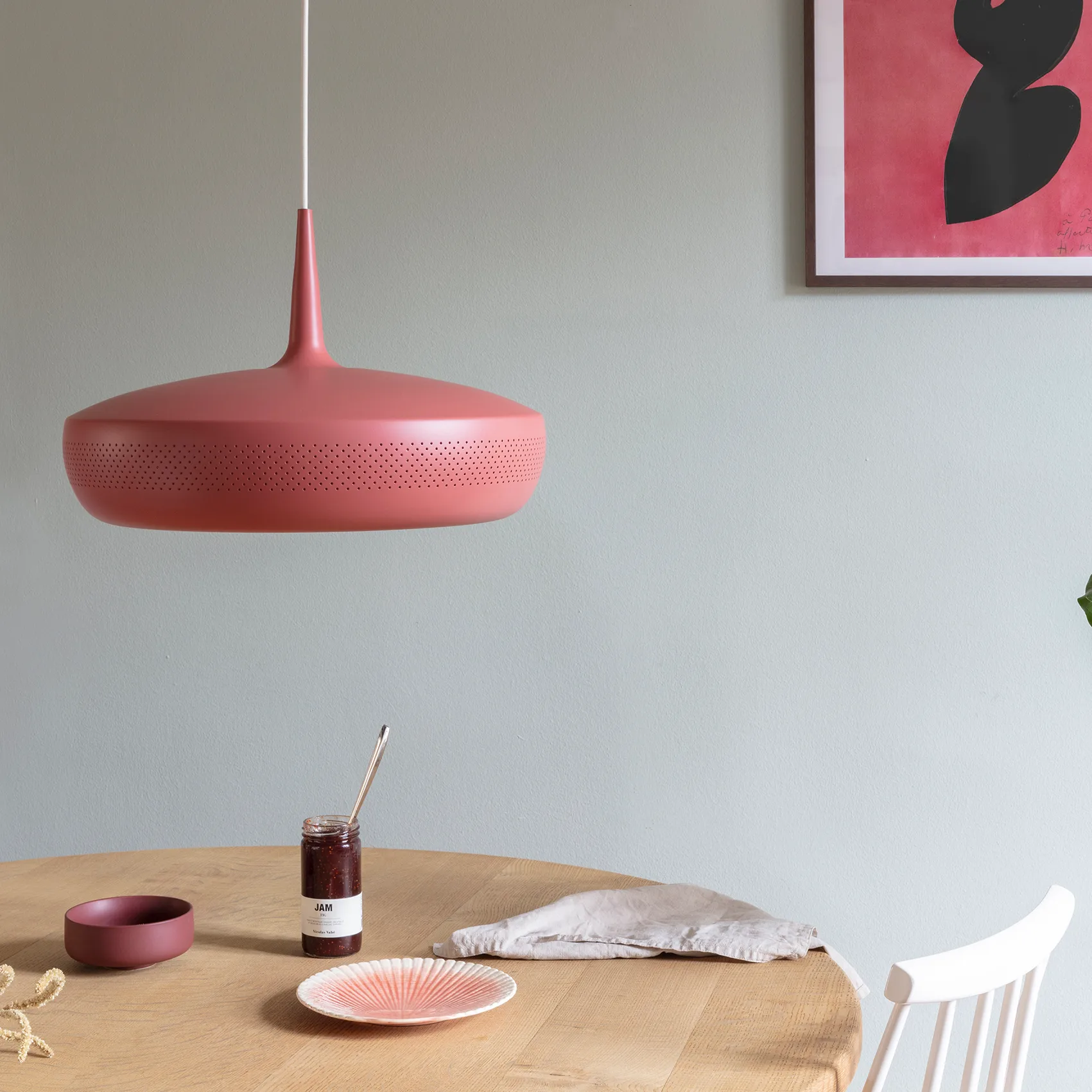 Clava Dine taklampe Ø43 cm, Red earth Umage