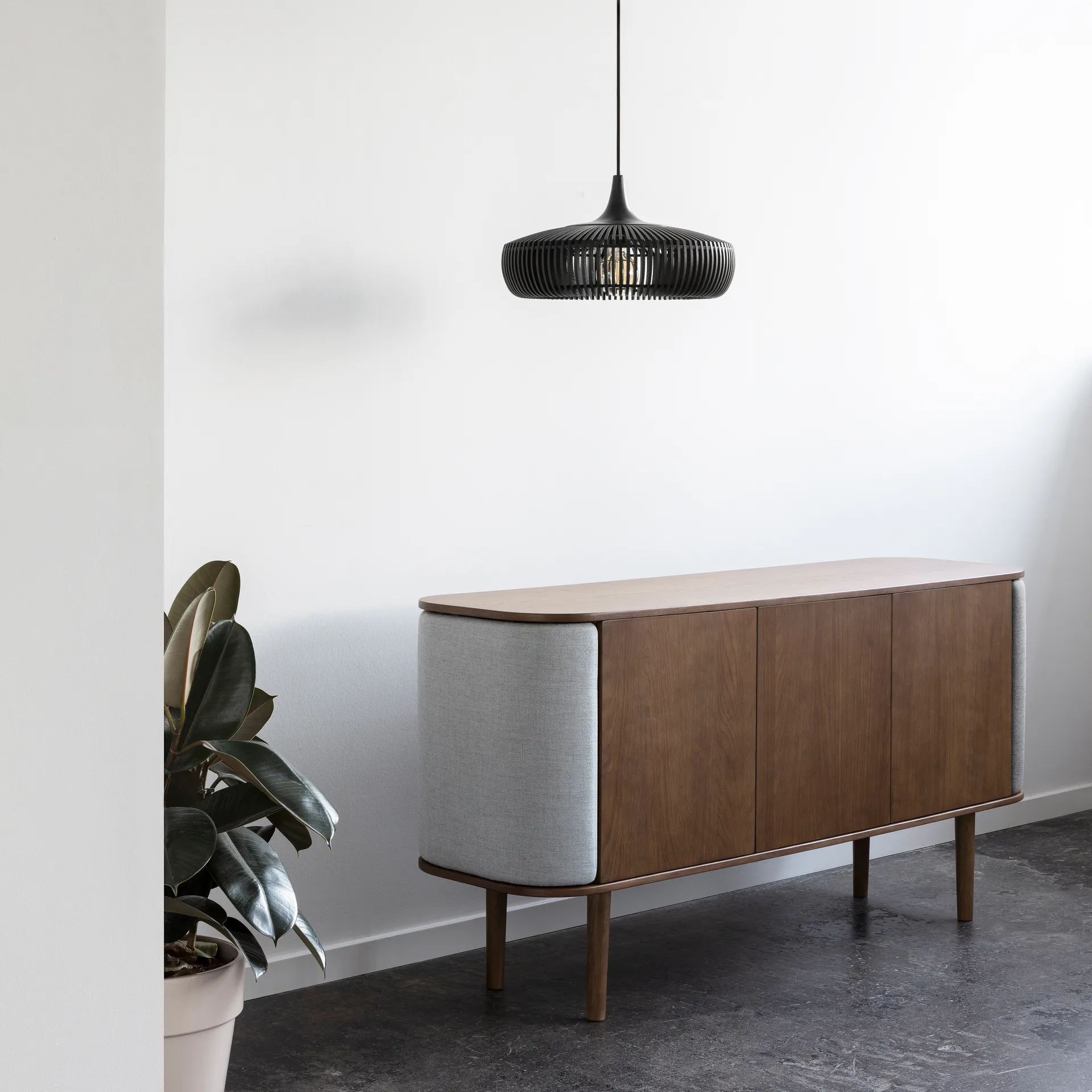 Clava Dine Wood lampeskjerm Ø43 cm, Black Umage