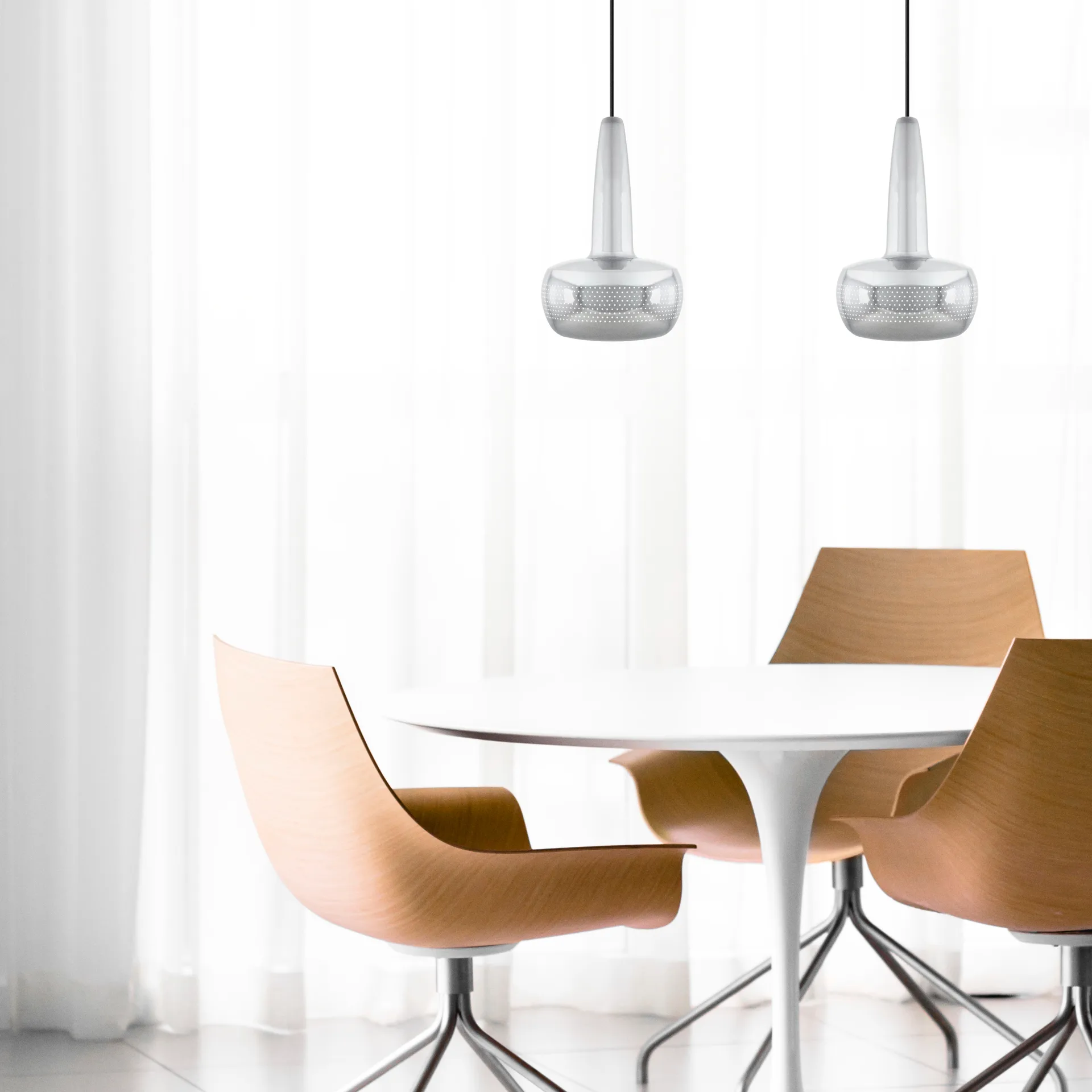 Clava taklampe Ø21,5 cm, Polert stål Umage