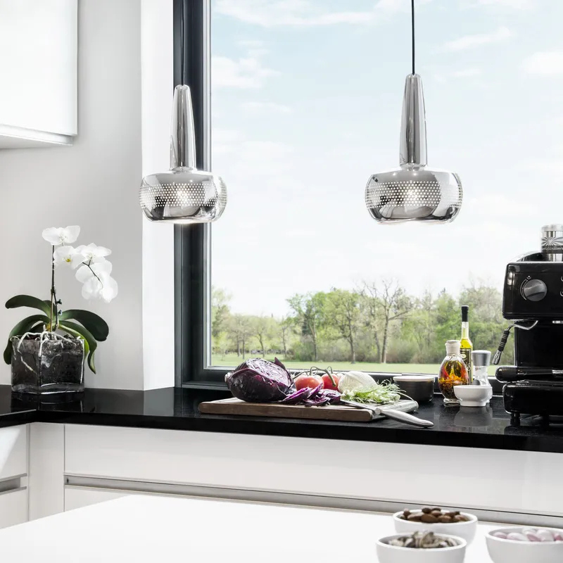 Clava taklampe Ø21,5 cm, Polert stål Umage