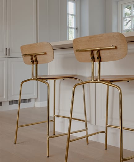 Curious barstol 65 cm, Oak-brass Umage