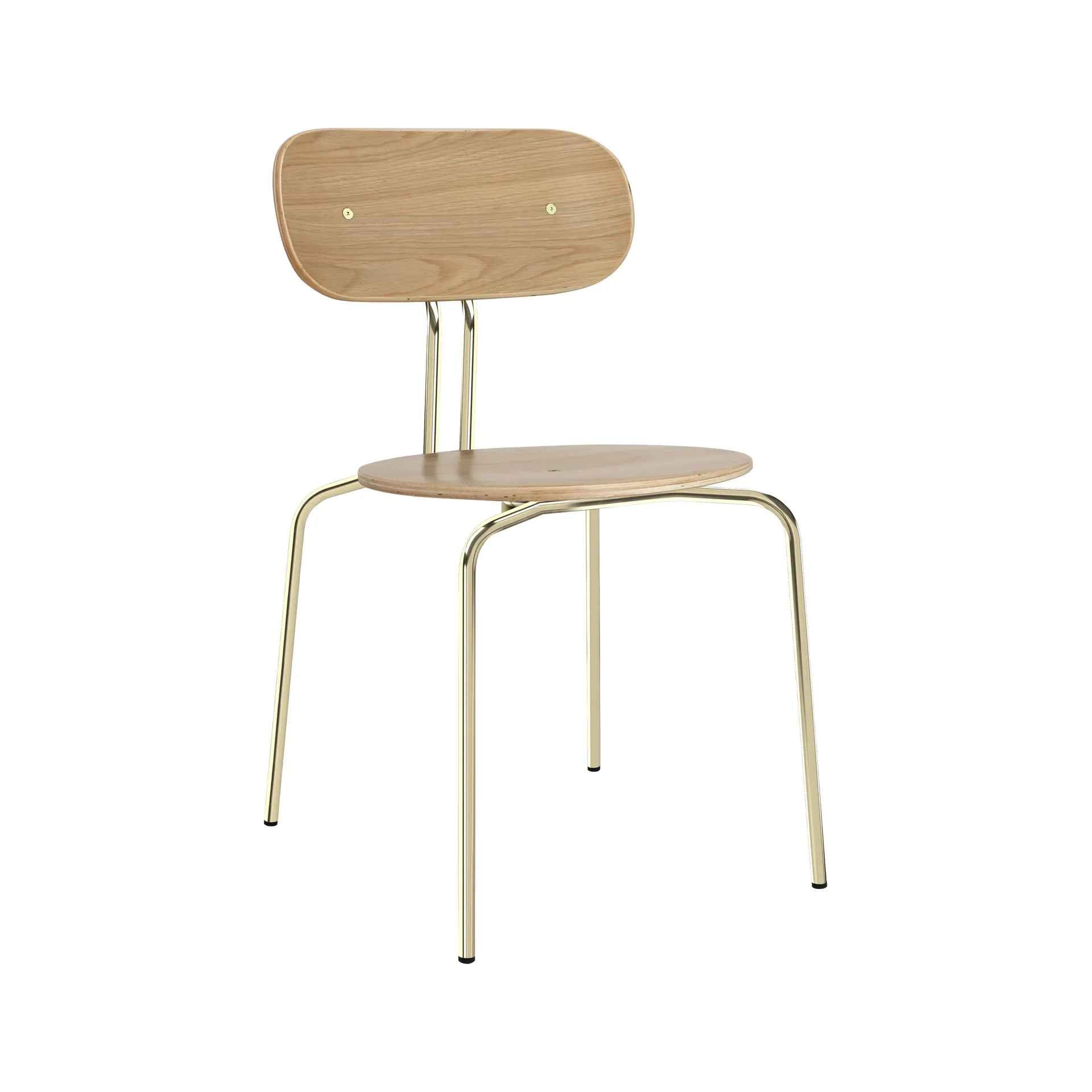 Curious stol, Oak-brass legs Umage