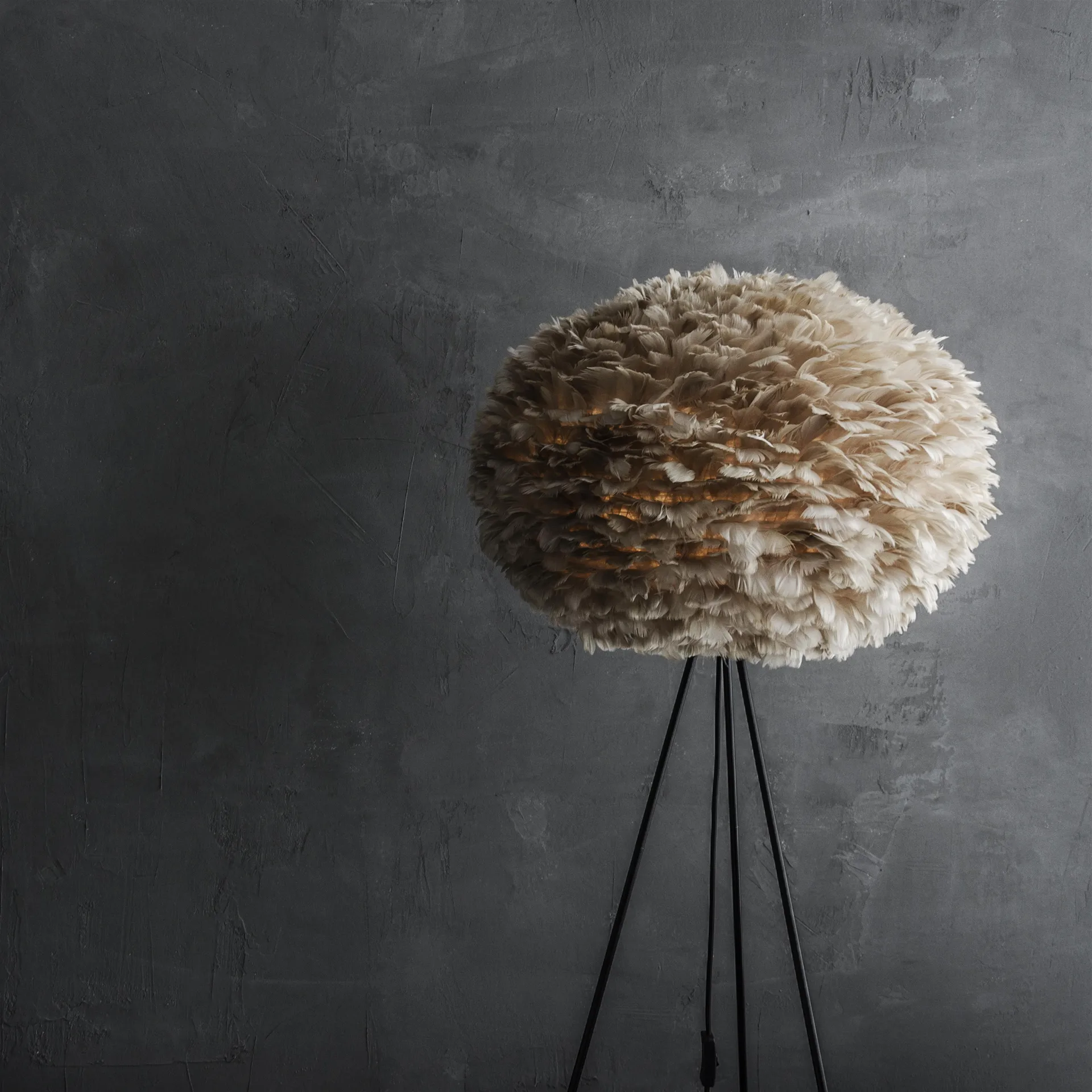 Eos lampe light brown, large Ø 65 cm Umage