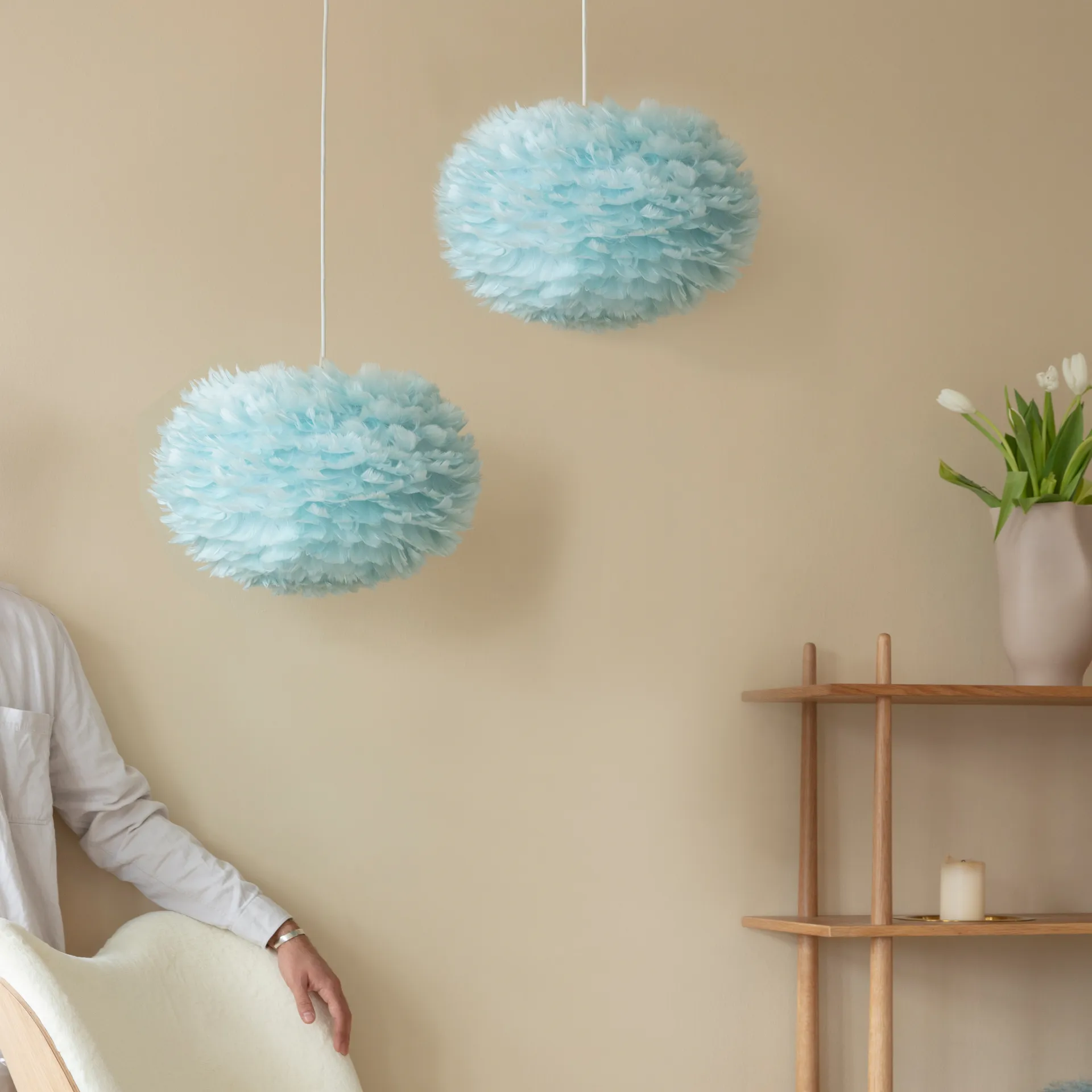 Eos lampe lyseblå, Medium ø45 cm Umage