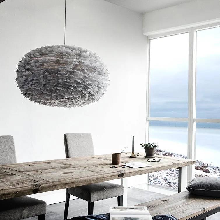 Eos lampe lysgrå, X-large Ø 75 cm Umage