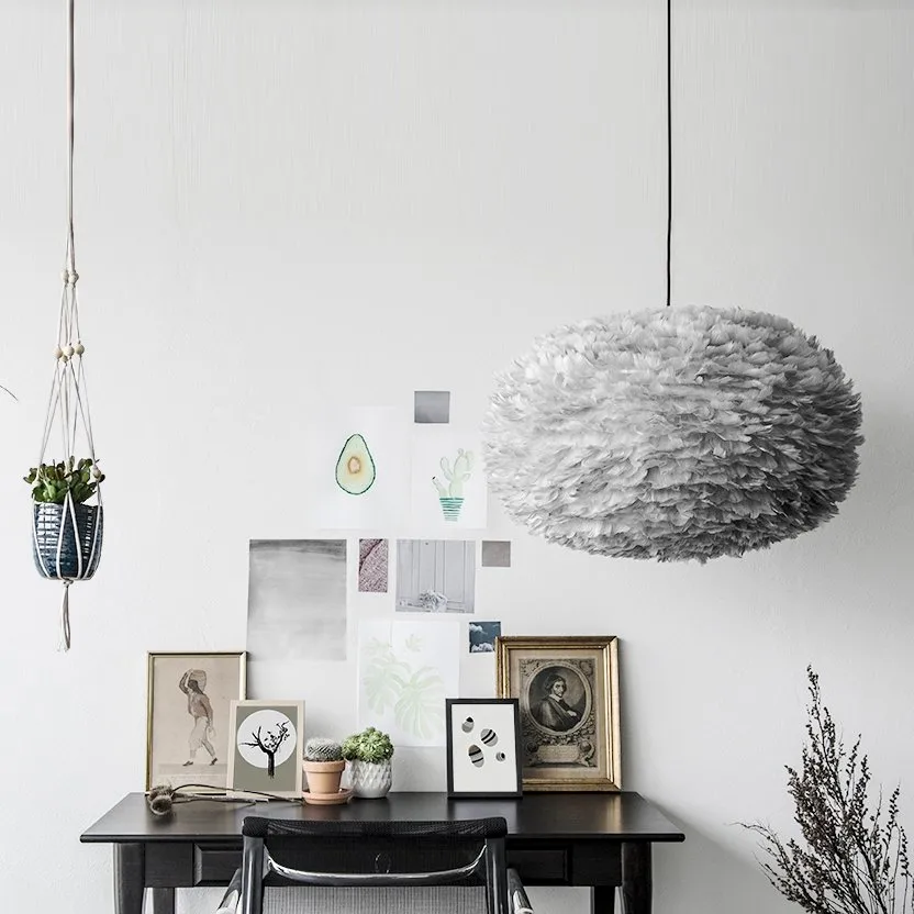 Eos lampe lysgrå, X-large Ø 75 cm Umage