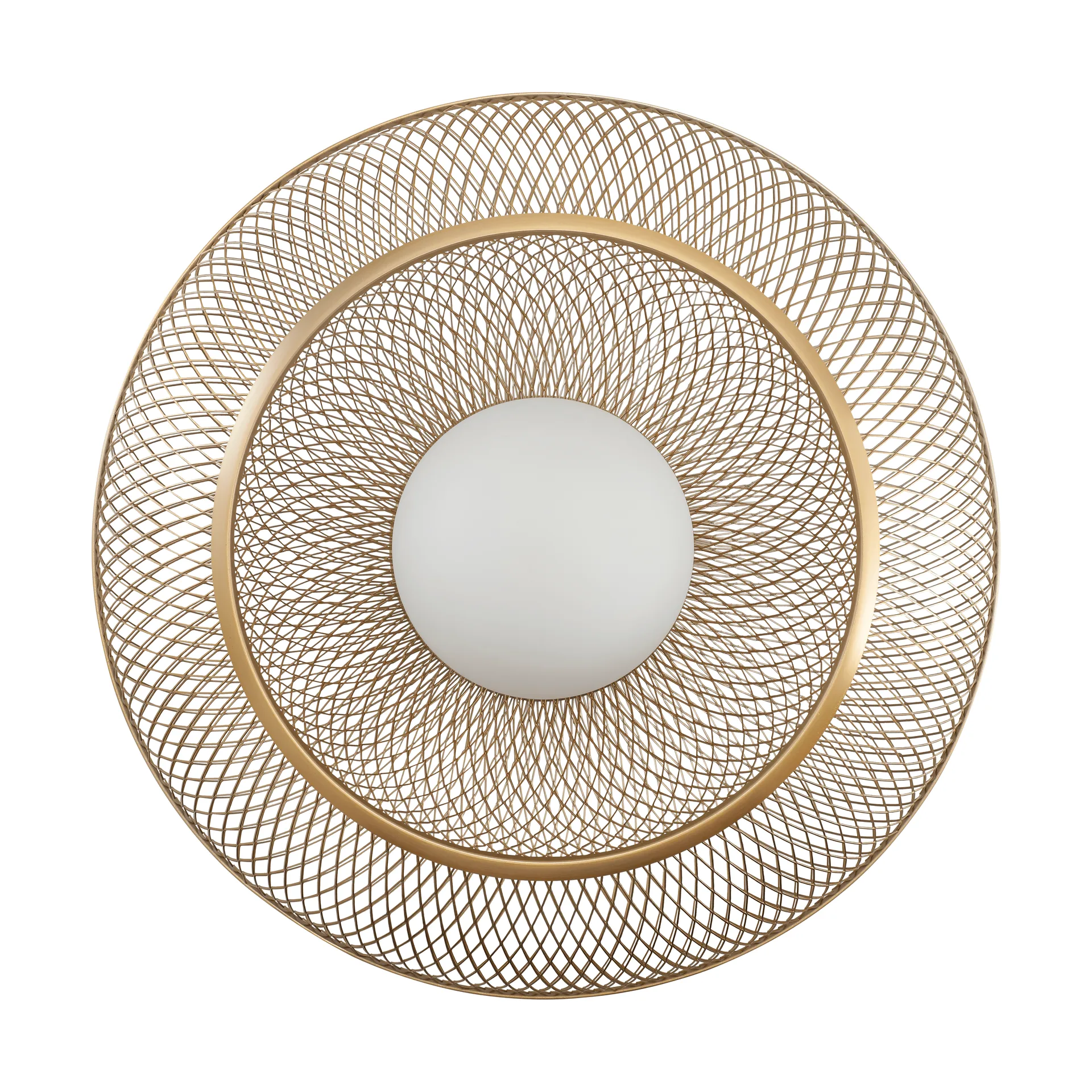 Faraday Up medium plafond, Brushed Brass Umage