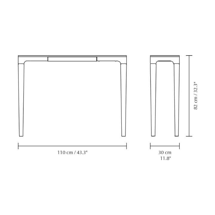 Heart'n'Soul konsollbord 120 cm, Oak-cloud grey Umage