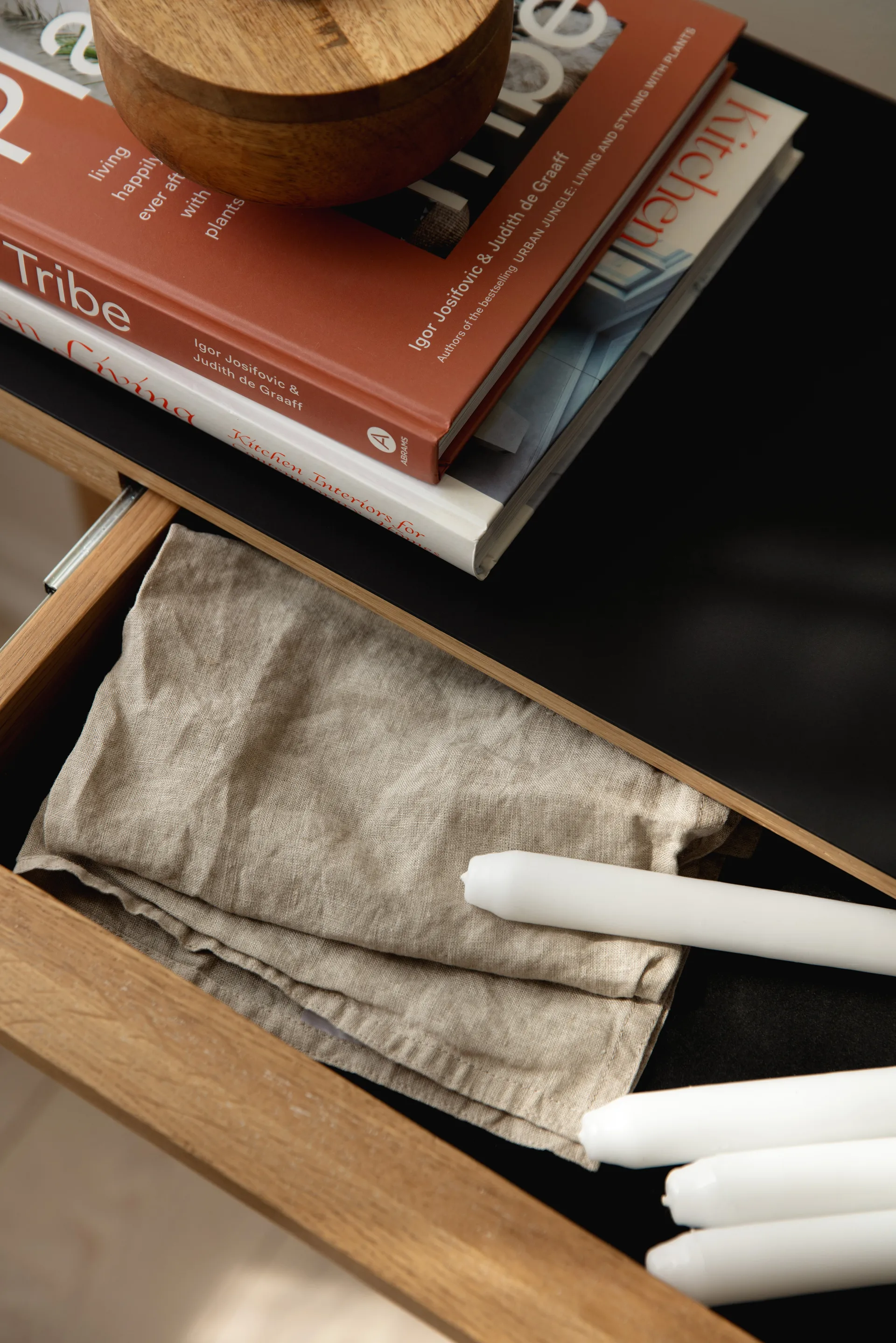 Heart'n'Soul konsollbord 120 cm, Oak-obsidian black Umage