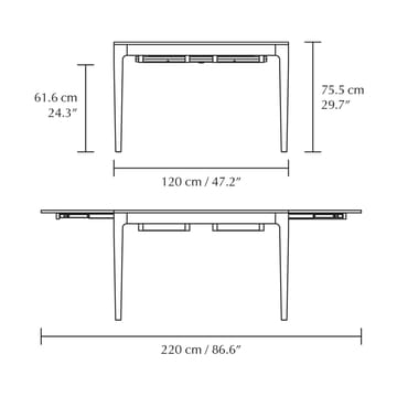 Heart'n'Soul spisebord 90x120 cm - Black oak - Umage