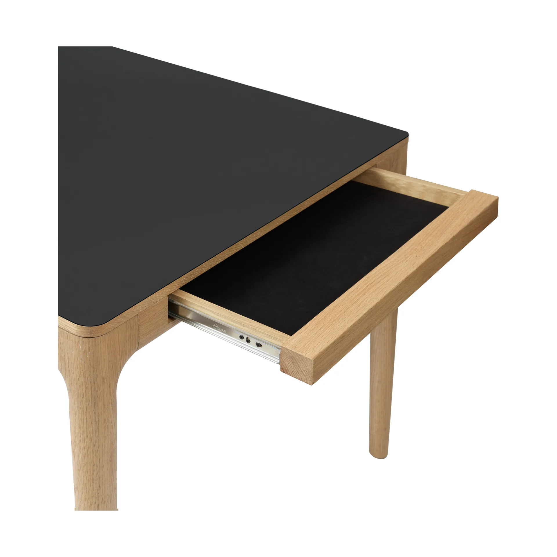 Heart'n'Soul spisebord 90x200 cm, Oak-obsidian black Umage