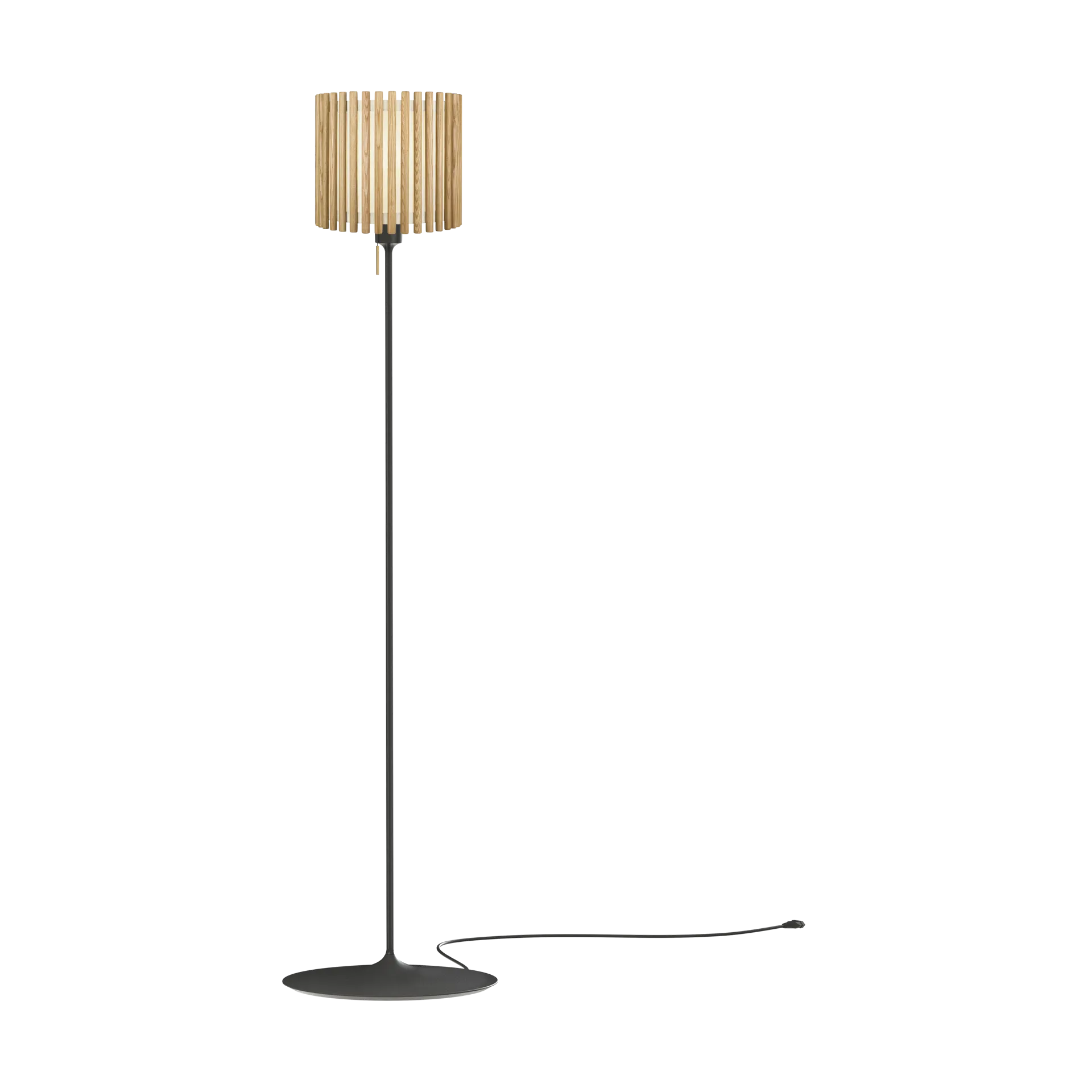 Komorebi gulvlampe medium, Circle oak-svart Umage