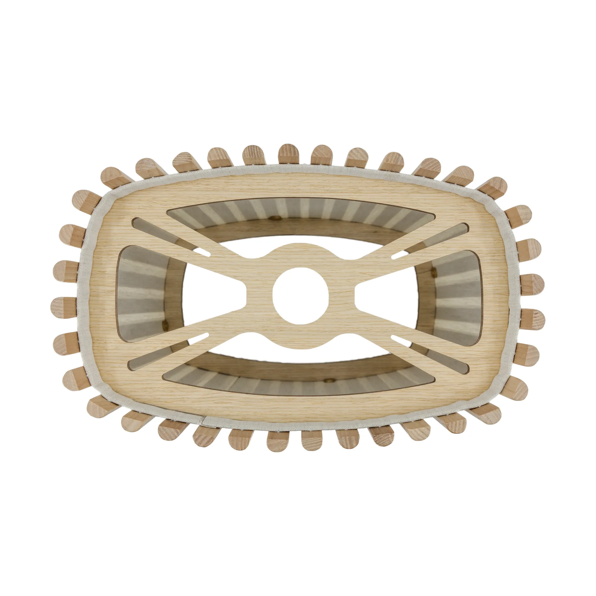 Komorebi pendel large, Rectangular oak-svart Umage