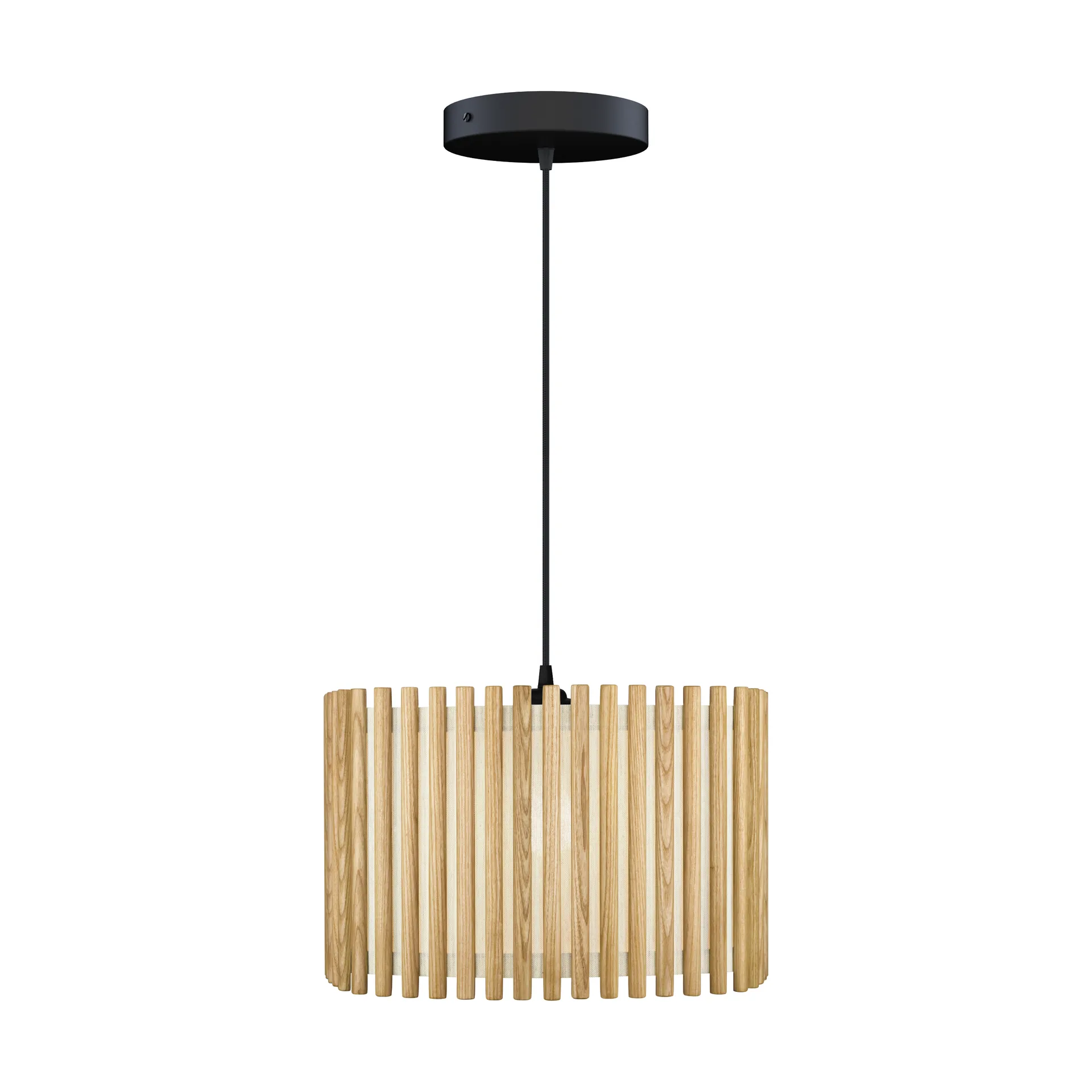Komorebi pendel large, Square oak-Svart Umage