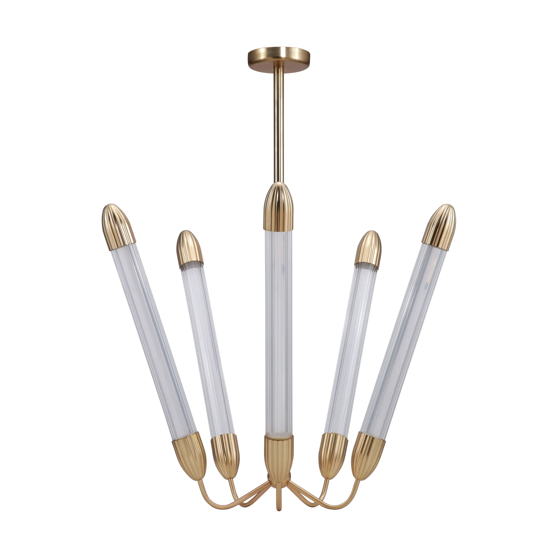 Lemon Squeeze Penta long taklampe, Plated brass Umage