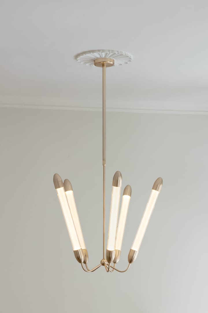Lemon Squeeze Penta long taklampe, Plated brass Umage