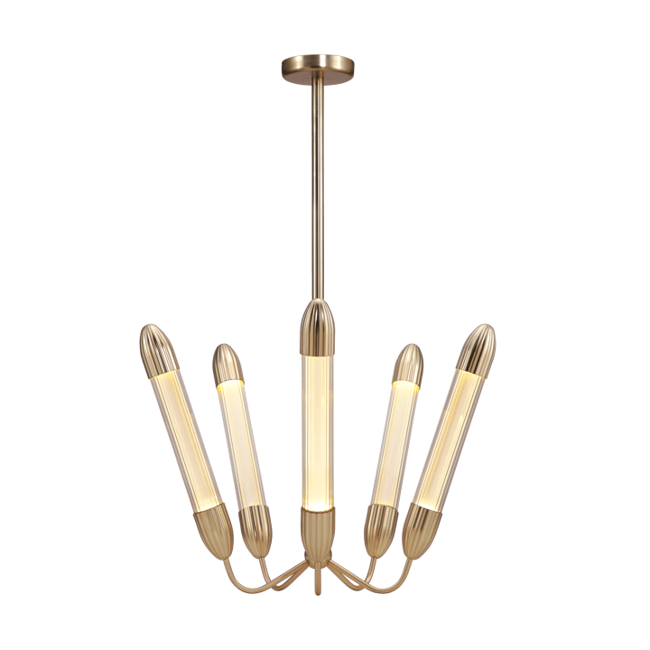 Lemon Squeeze Penta short taklampe, Plated brass Umage