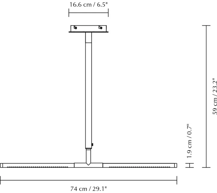 Omni Ceiling taklampe, Steel Umage