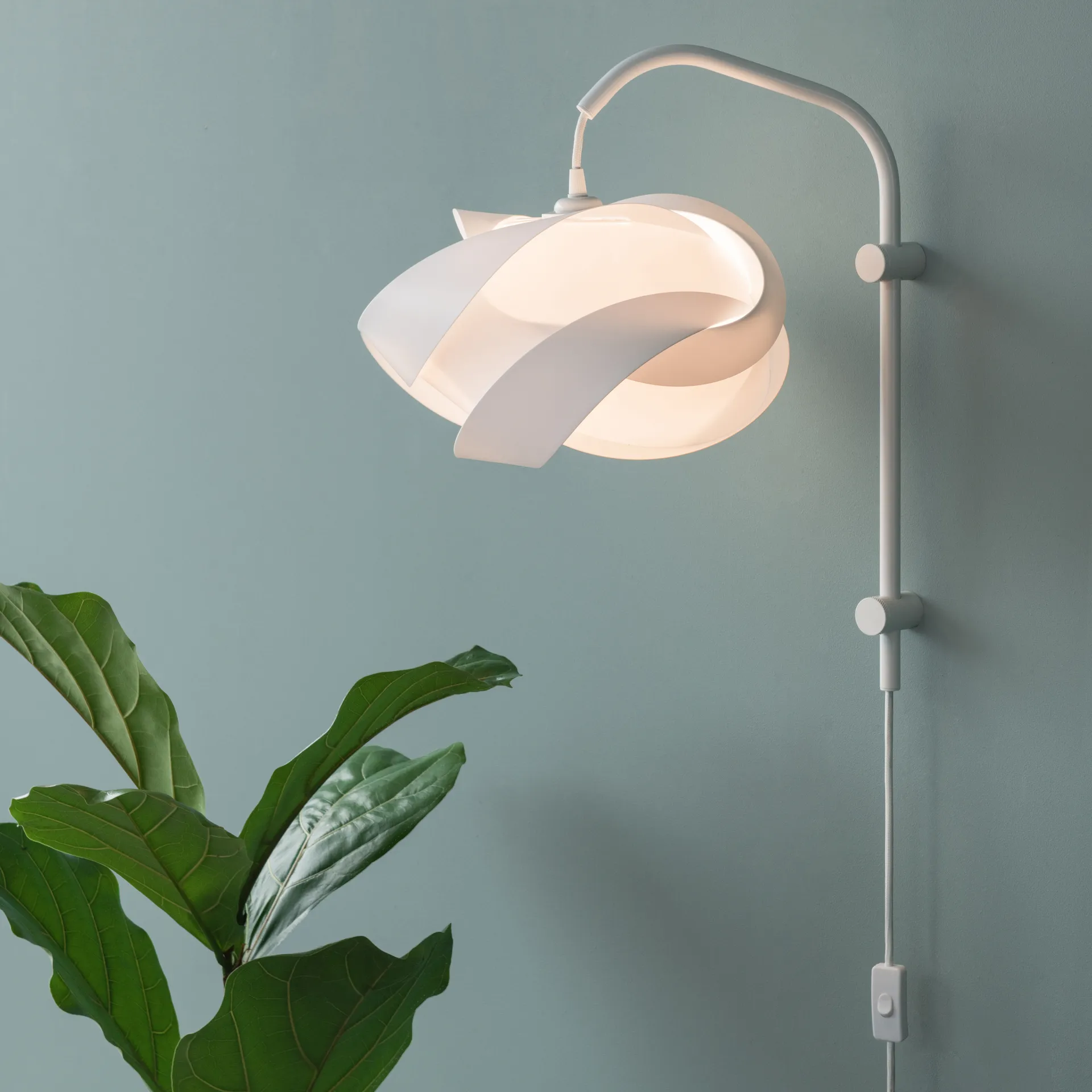 Ribbon lampeskjerm hvit, Ø33 cm Umage