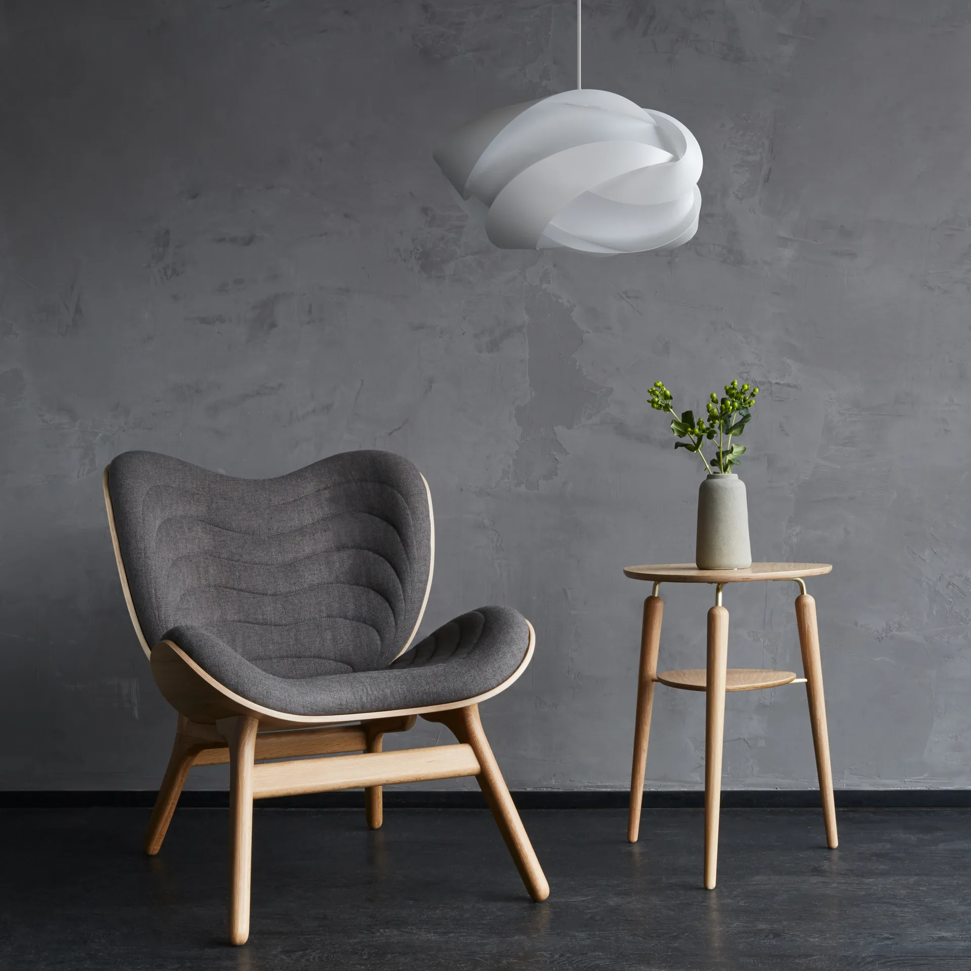 Ribbon lampeskjerm hvit, Ø60 cm Umage