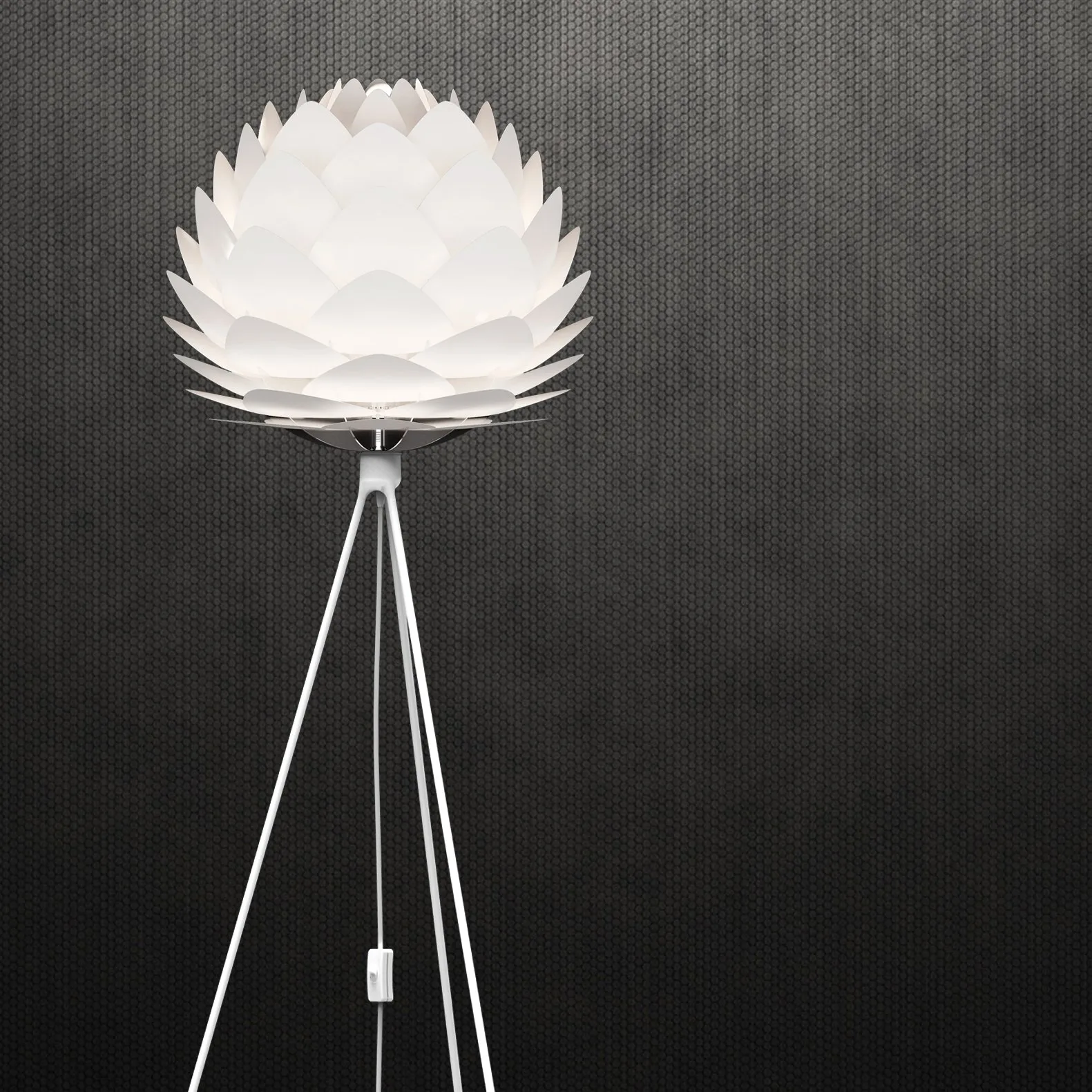 Tripod lampestativ gulv, hvit Umage