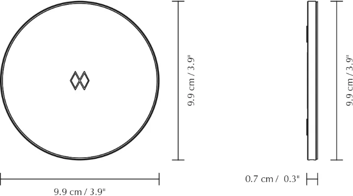 Unifier trådløs lader, Black-chrome Umage
