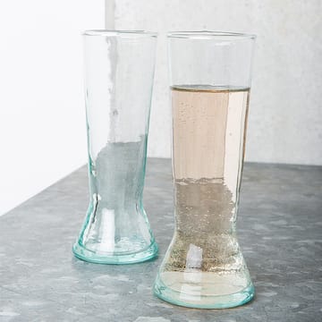 Champagneglass resirkulert glass - Klar-grønn - URBAN NATURE CULTURE