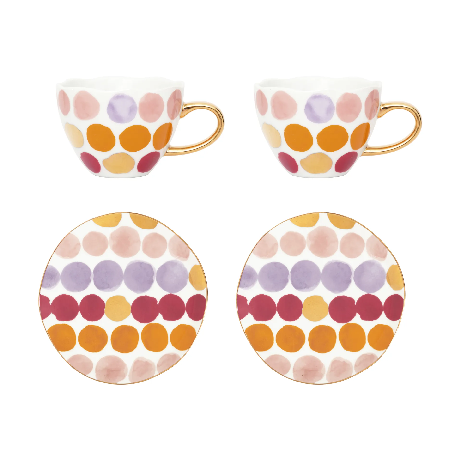 Good Morning Cappuccinokopp med fat 4 deler, Prikkete URBAN NATURE CULTURE