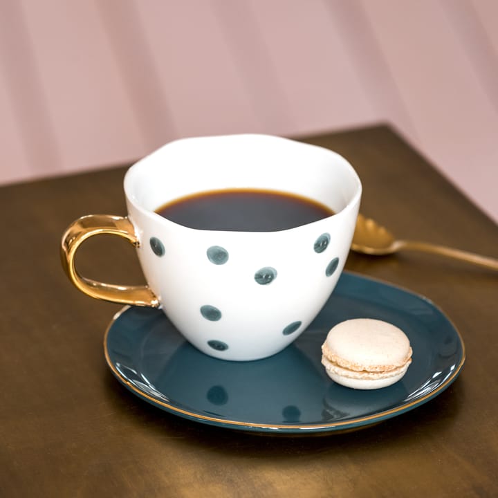 Good Morning kopp cappuccino 30 cl hvit - Small dots - URBAN NATURE CULTURE