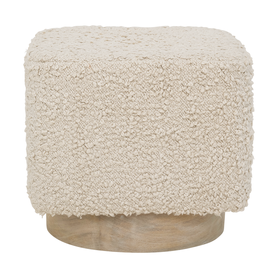 URBAN NATURE CULTURE Kaura puff 38 cm Off white | Skandinavisk Design | Puffer | Hvit