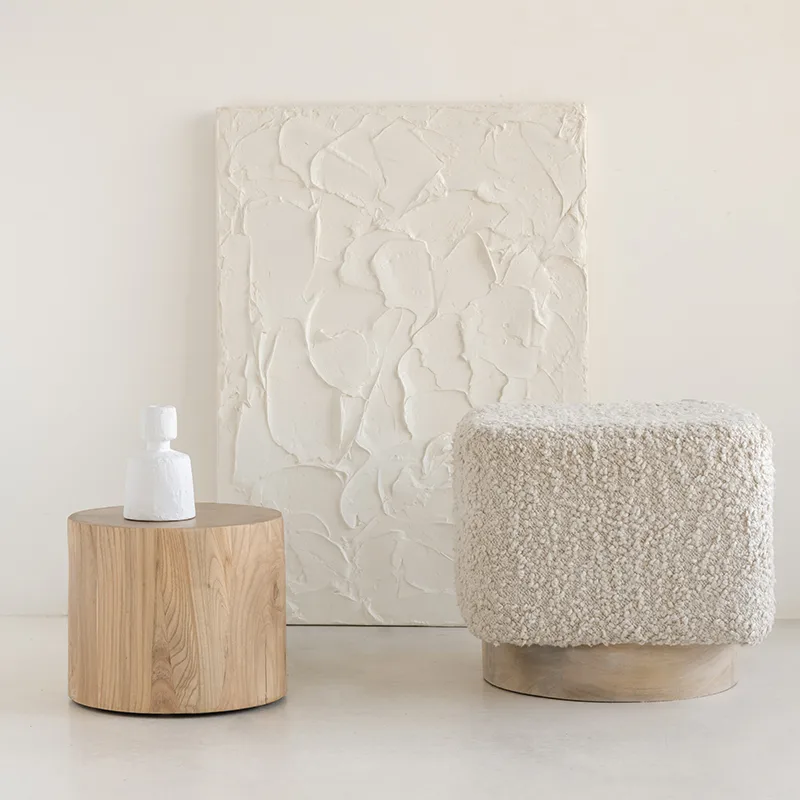 Kaura puff 38 cm, Off white URBAN NATURE CULTURE