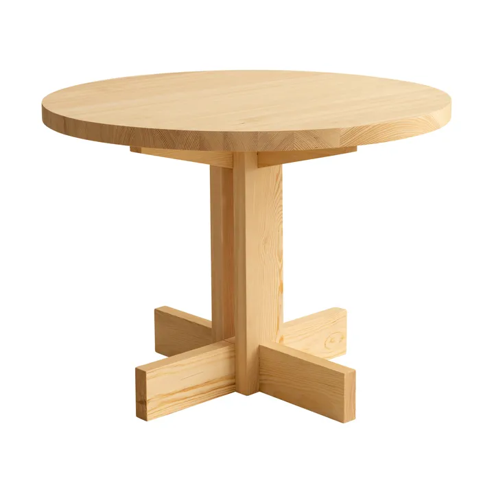 001 Dining Table spisebord - Matt oljevokset furu, Ø100x74 cm - Vaarnii