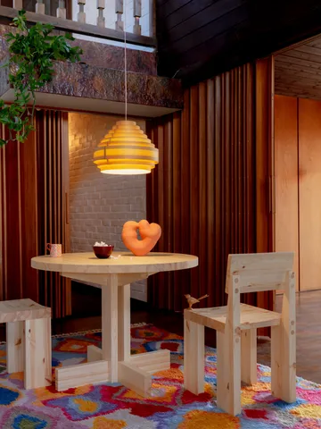 001 Dining Table spisebord - Matt oljevokset furu, Ø100x74 cm - Vaarnii