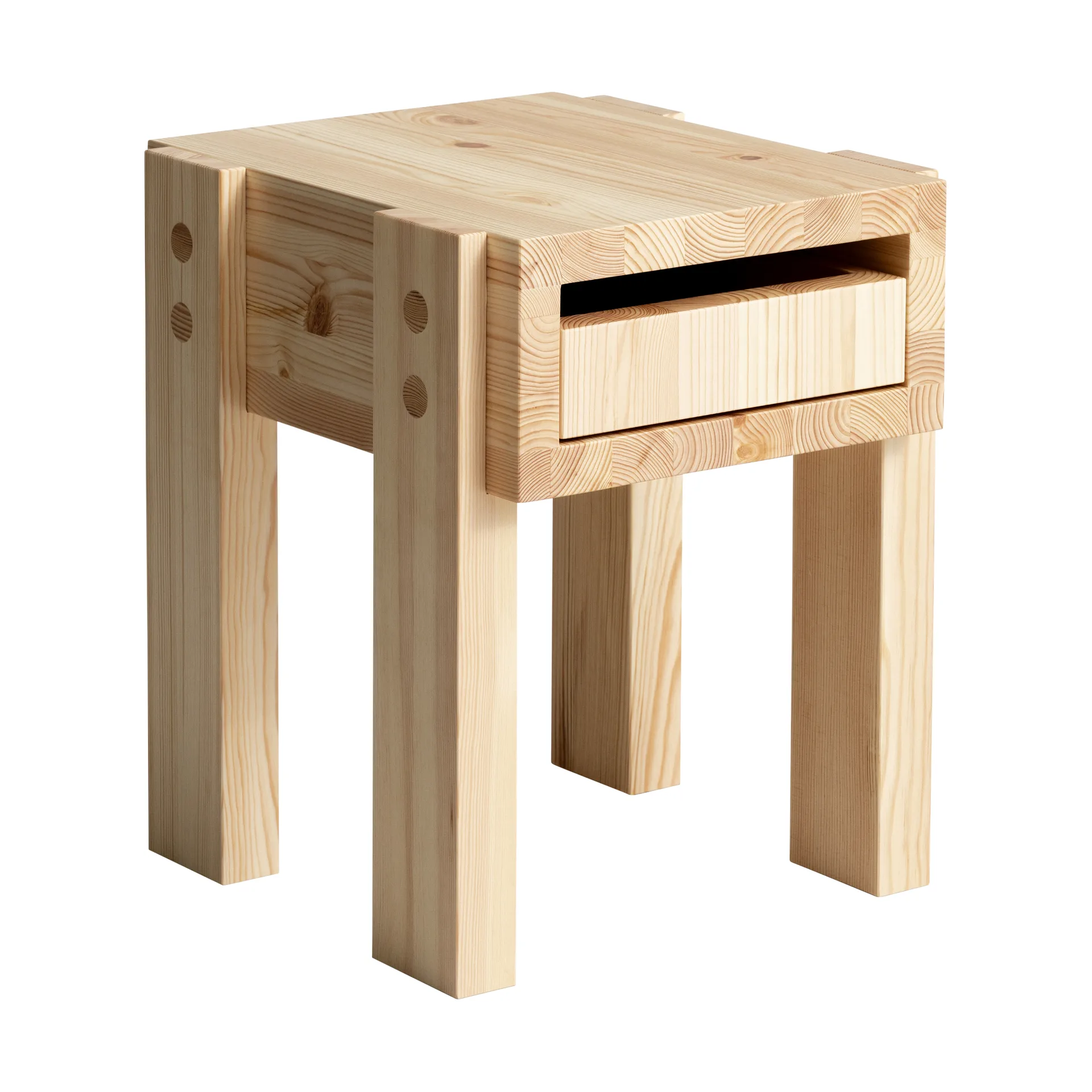 003 Stilts Side Table sidebord, Matt oljevokset furu 40x36x45 cm Vaarnii