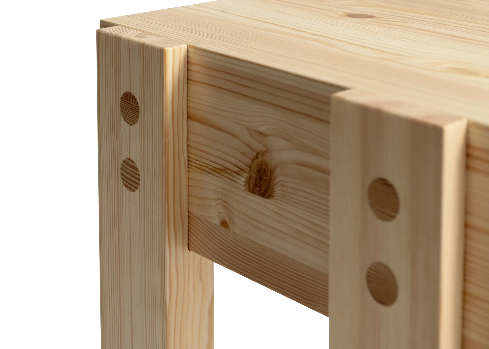 003 Stilts Side Table sidebord, Matt oljevokset furu 40x36x45 cm Vaarnii