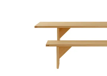 012 Kolmio Dining Table bord - Matt oljevokset furu, 227x95x72 cm - Vaarnii
