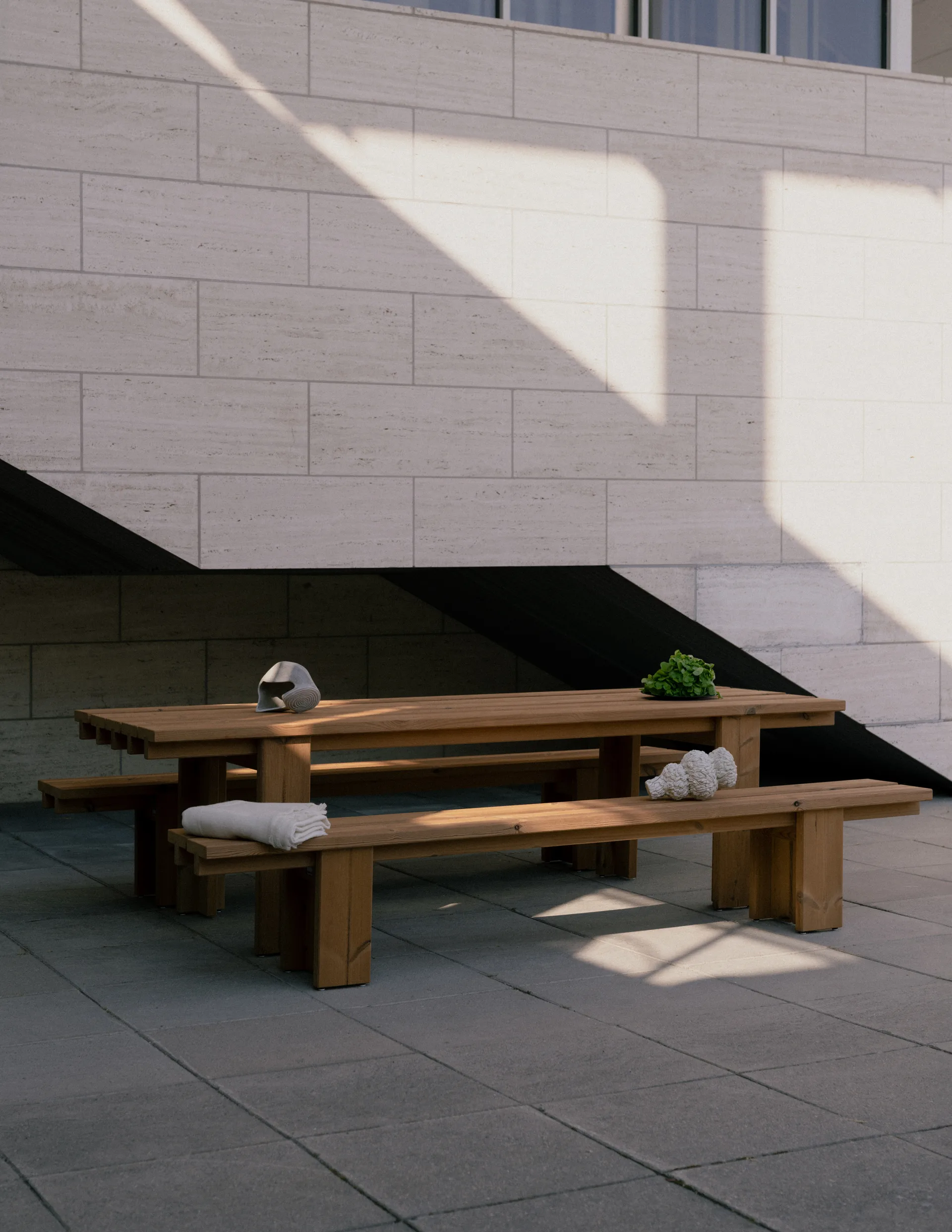 013 Osa Outdoor Table bord, Varmebehandlet furu, 182x75x78 cm Vaarnii