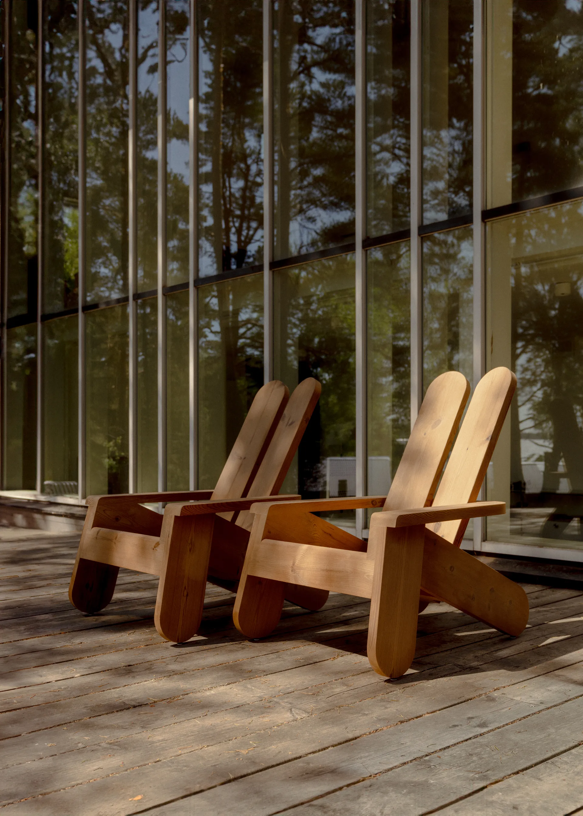 015 Peace Outdoor Lounge Chair loungestol, Varmebehandlet furu Vaarnii