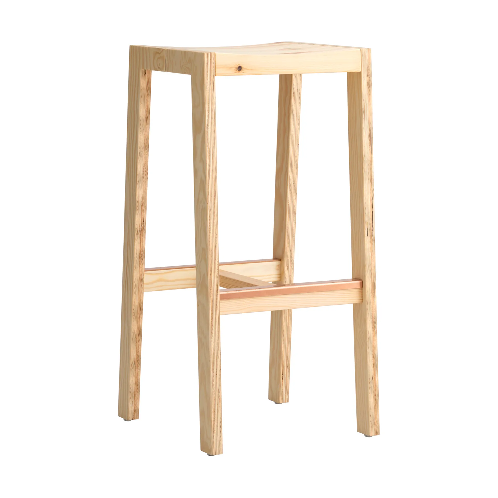 016 Maasto Bar Stool barkrakk, Matt oljevokset furu, 75 cm Vaarnii