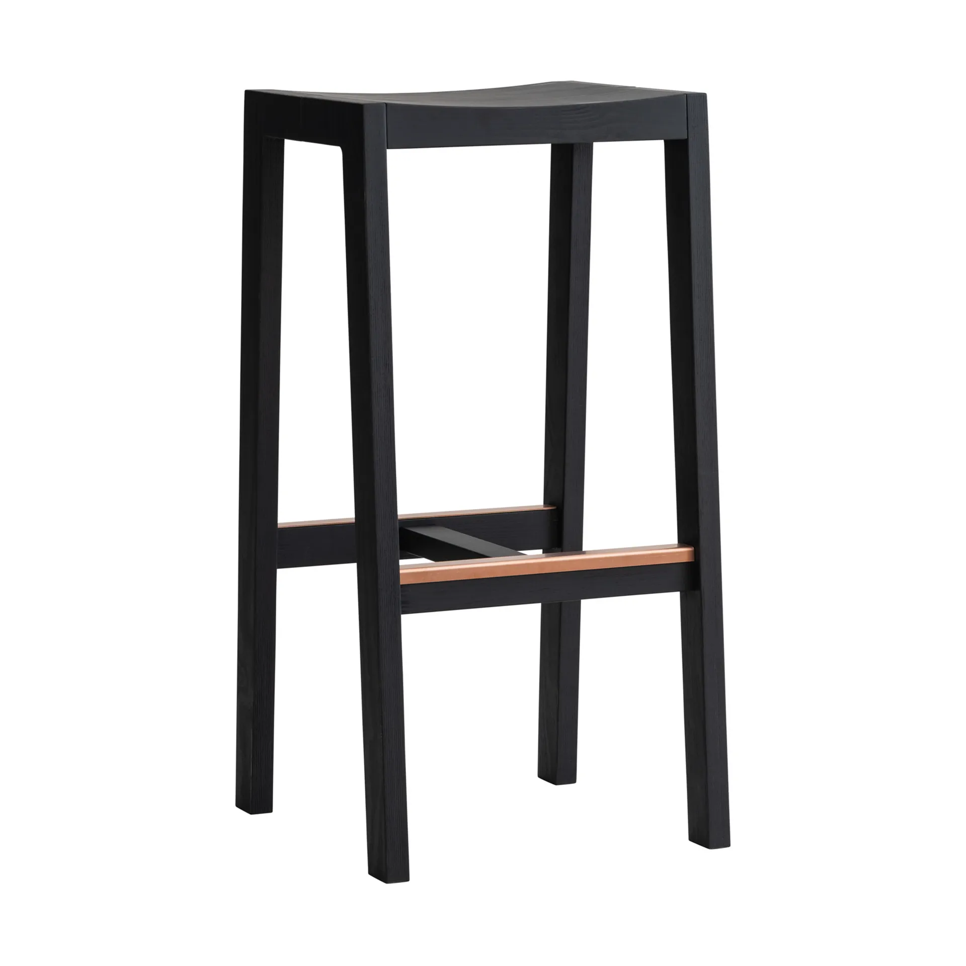 016 Maasto Bar Stool barkrakk, Svartbeiset furu, 75 cm Vaarnii