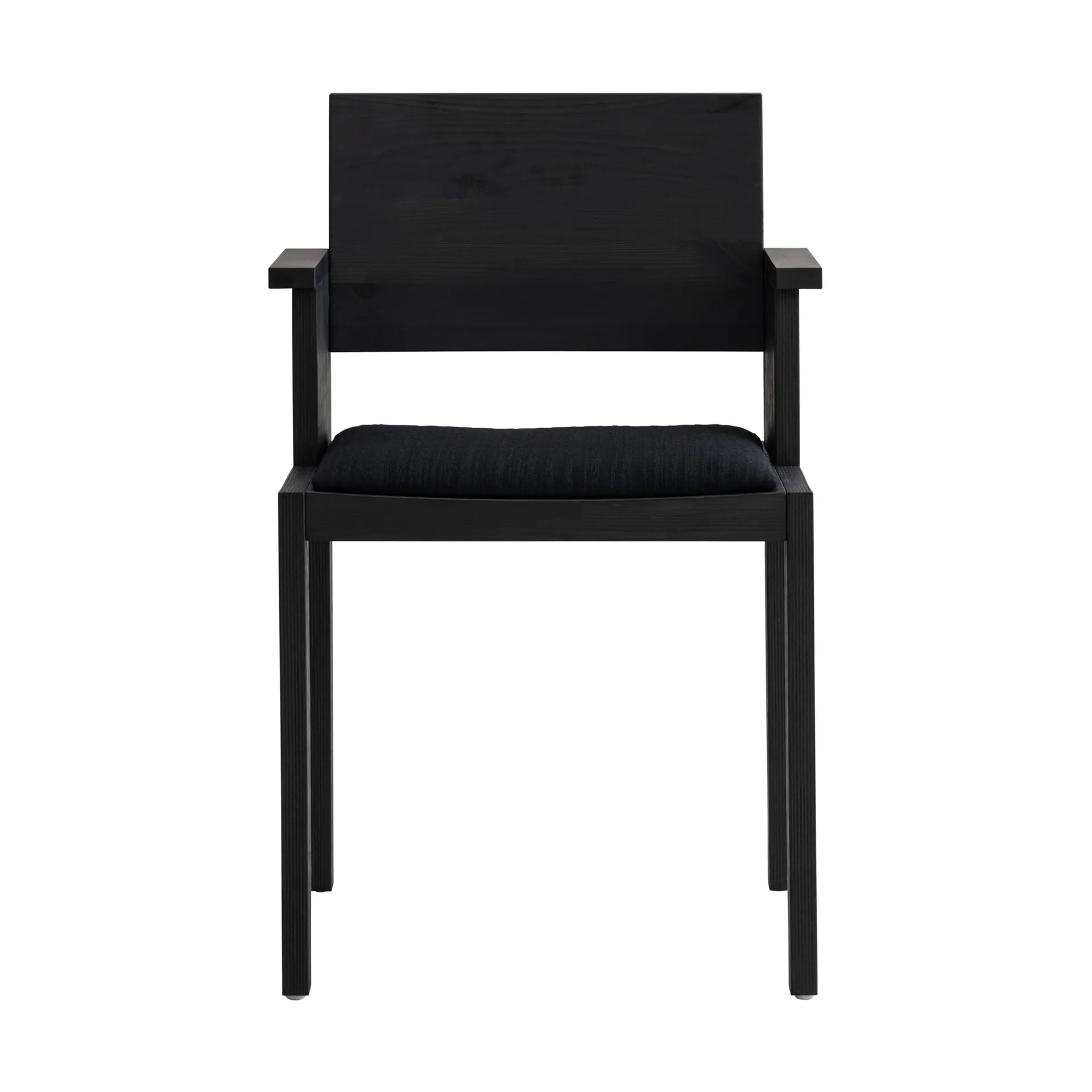 016 Maasto Dining Armchair karmstol, Svartbeiset furu, polstret sete svart Vaarnii
