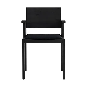 016 Maasto Dining Armchair karmstol - Svartbeiset furu, polstret sete svart - Vaarnii