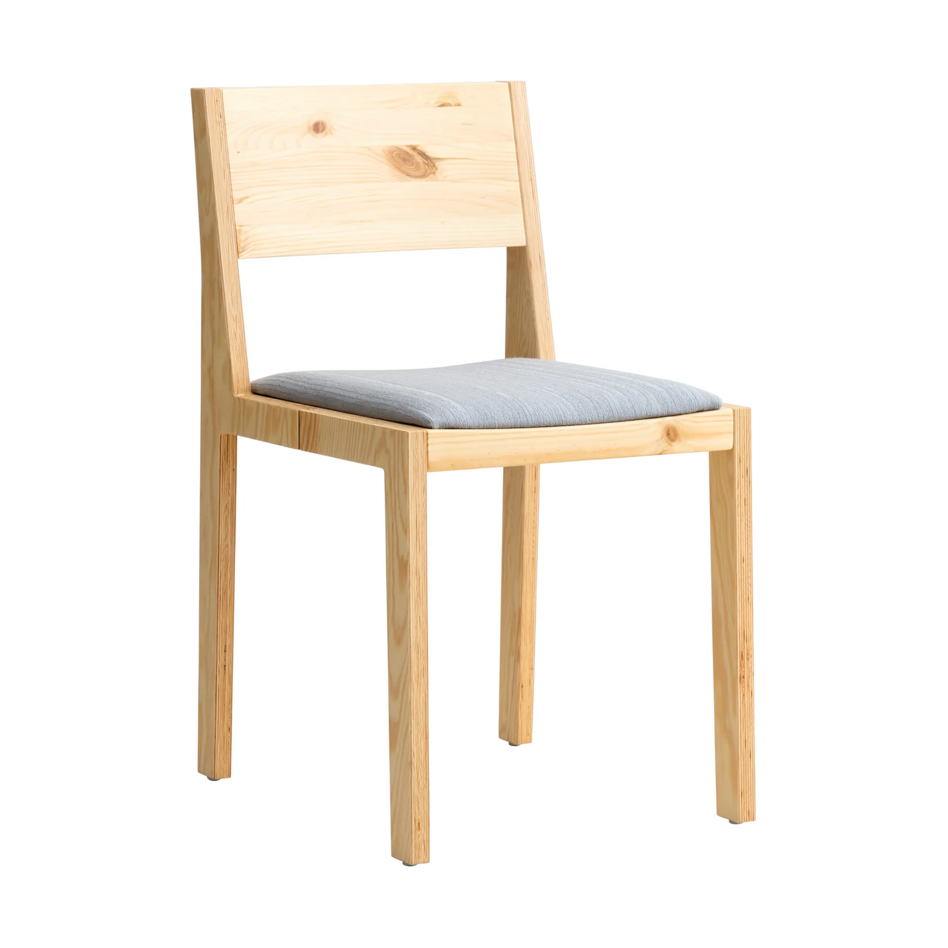 016 Maasto Dining Chair stol, Matt oljevokset furu, polstret sete grå Vaarnii