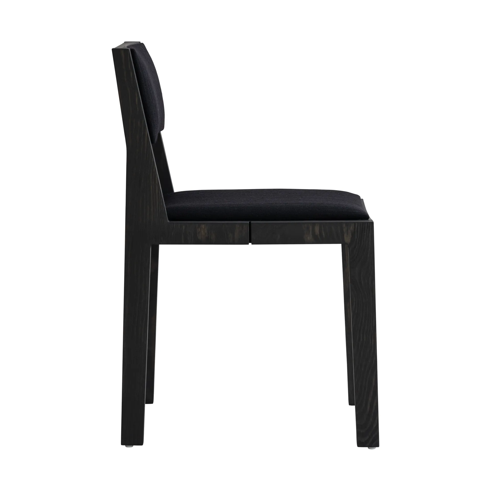 016 Maasto Dining Chair stol, Svartbeiset furu, frontkledd svart Vaarnii