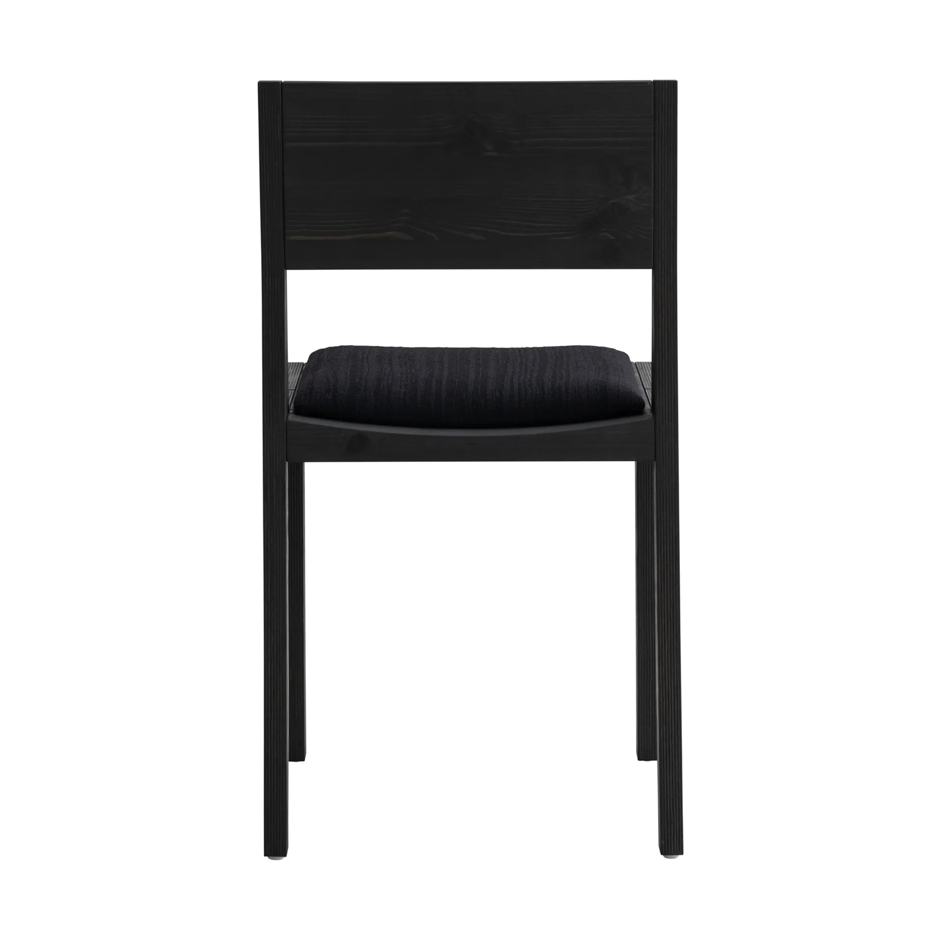 016 Maasto Dining Chair stol, Svartbeiset furu, frontkledd svart Vaarnii