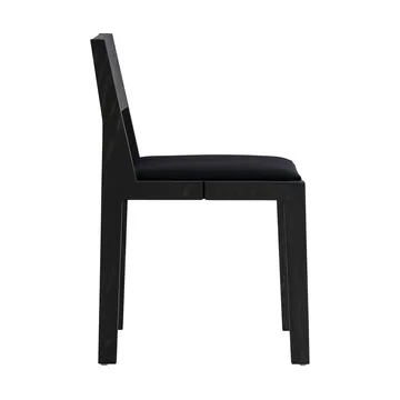 016 Maasto Dining Chair stol - Svartbeiset furu, polstret sete svart - Vaarnii