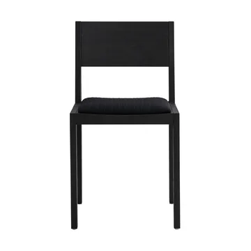 016 Maasto Dining Chair stol - Svartbeiset furu, polstret sete svart - Vaarnii