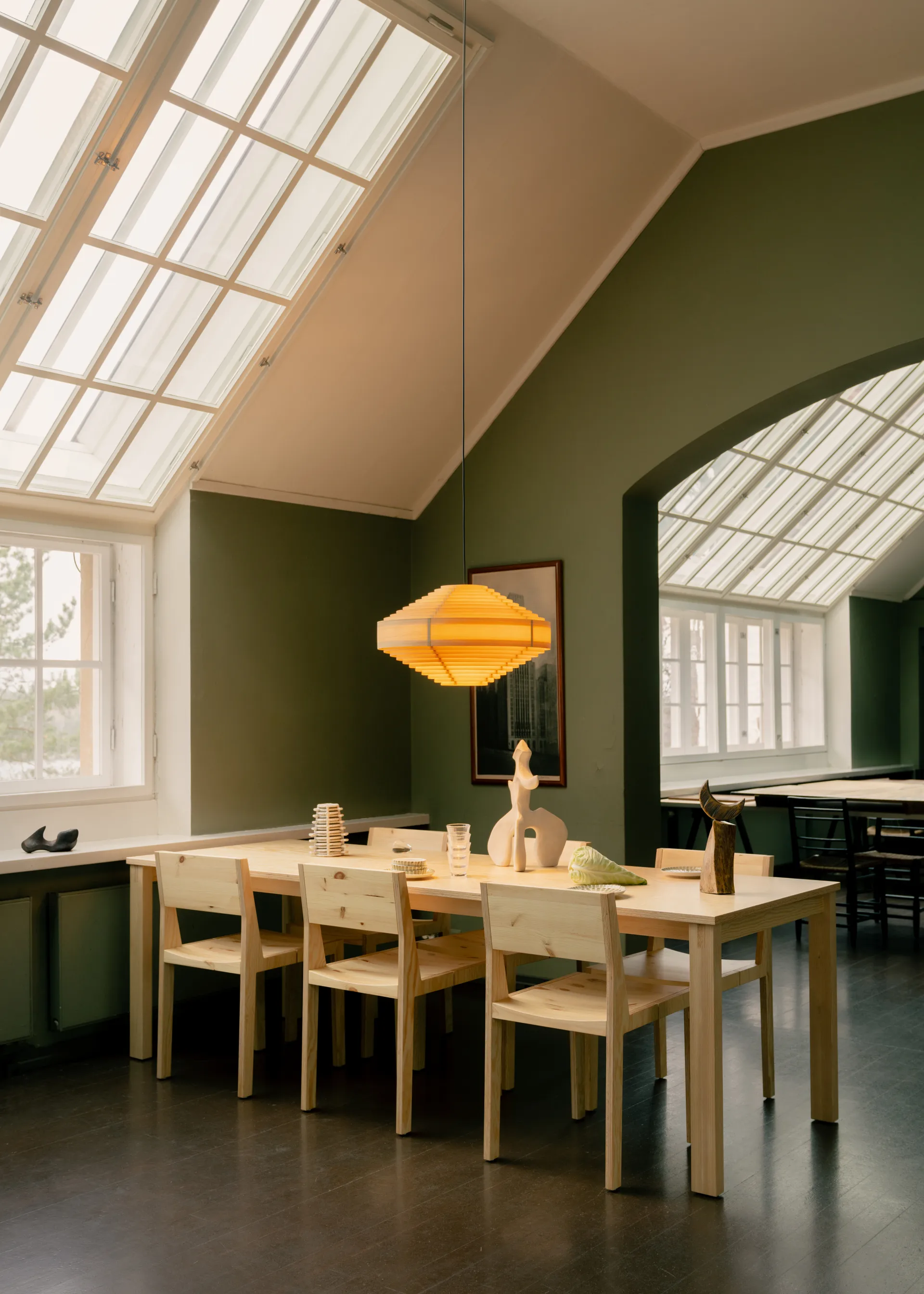 016 Maasto Table bord, Matt oljevokset furu, 245x90 cm Vaarnii