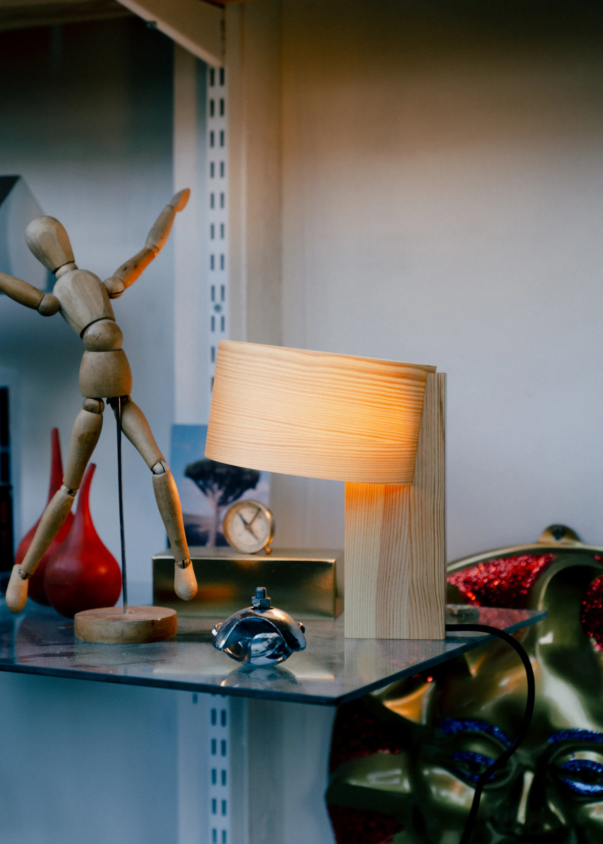 018 Hoop Table Lamp bordlampe, Matt oljevokset furu, 34 cm Vaarnii